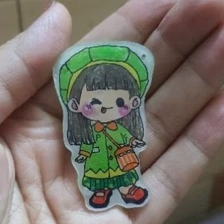 5 tờ Nhựa co làm móc khóa, bảng tên, pin cài handmade QNshop