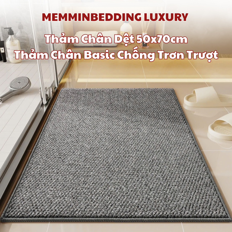 (TH111) Thảm chân dệt Memminbedding Luxury basic siêu hot ,chống trơn trượt, thấm hút siêu nhanh, không ẩm mốc
