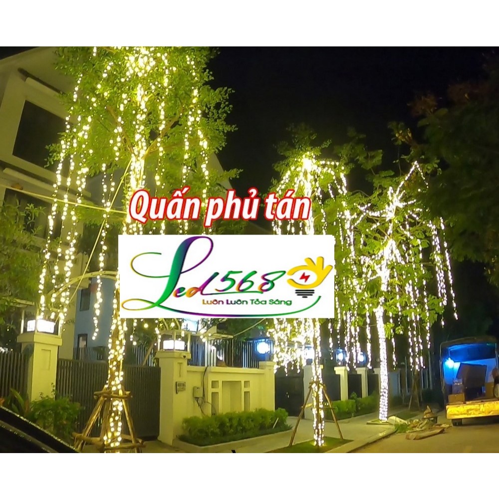 Combo Túi 20 dây 3m 50 bóng led đúc F5 + Nguồn 33A ngoài trời chống ...
