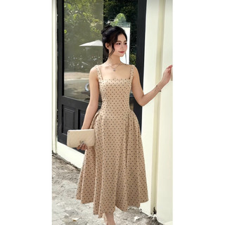 Đầm - Váy thiết kế form chuẩn cao cấp chấm bi D78