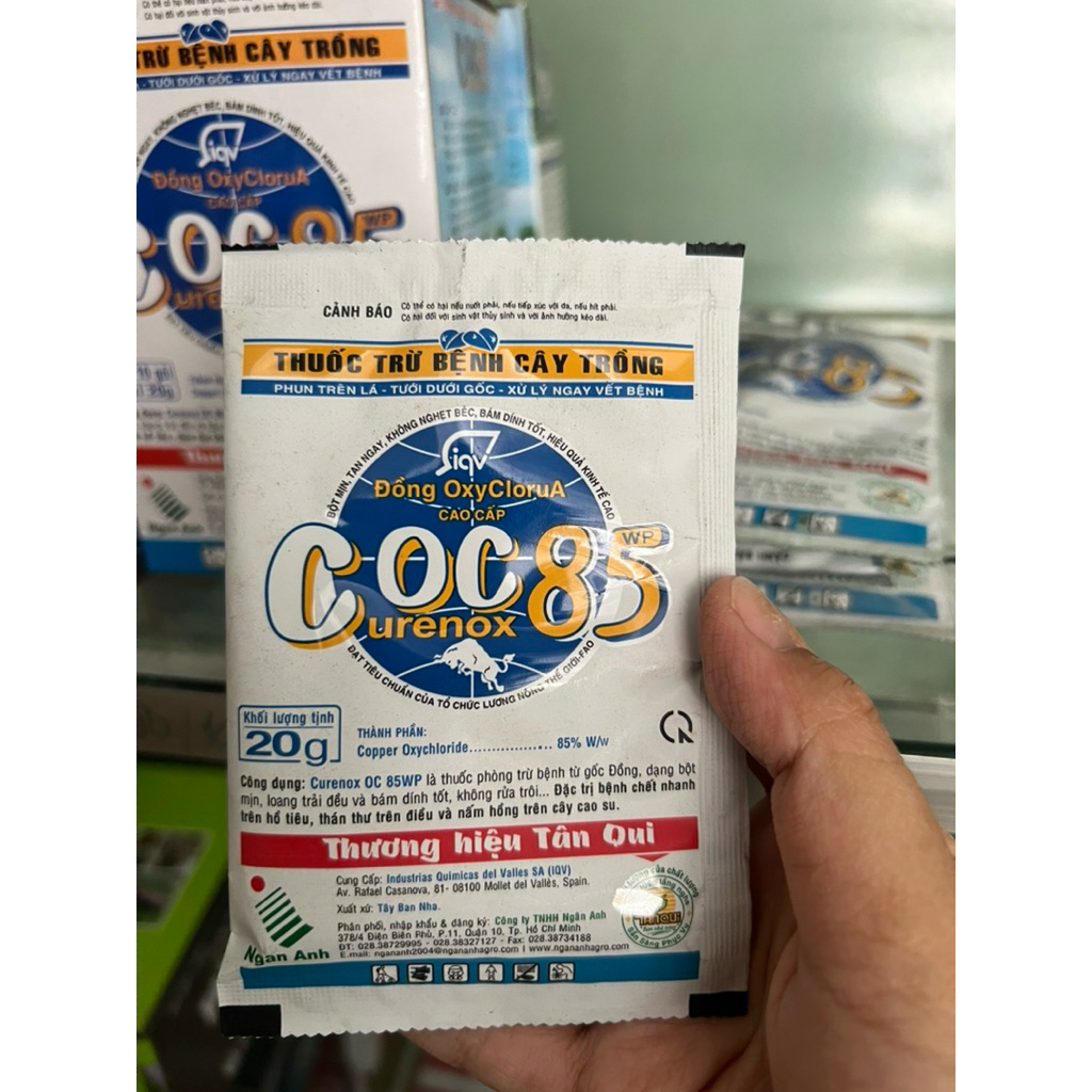 COC85 hiệu Tân Qui quản lý bệnh chết nhanh hồ tiêu, thán thư, nấm hồng gói 20g