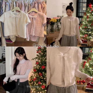 Gile Lông Buộc Nơ Hàn Quốc Vintage Ngọt Ngào Dễ Thương Xinh Xắn Trenddy Trẻ Trung QCCCl1 (Ảnh Thật ) |Dami.Studio 016