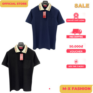 ÁO polo nam cổ tròn họa tiết tay ngắn phong cách trẻ trung chuẩn from