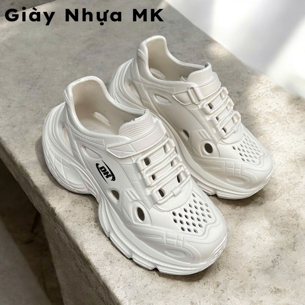 [LÙI 1 SIZE] Giày Nhựa Thể Thao Nam Nữ Đế Cao 6cm Thoáng Khí Êm Nhẹ, Chống Nước, Đi Mưa Đi Biển, EVA Đúc Siêu Bền-GL065