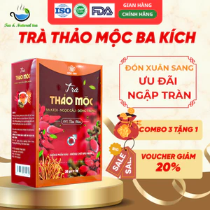 Trà Thảo Mộc Ba Kích - Ngọc Cẩu - Đông Trùng 30 Gói Túi Lọc
