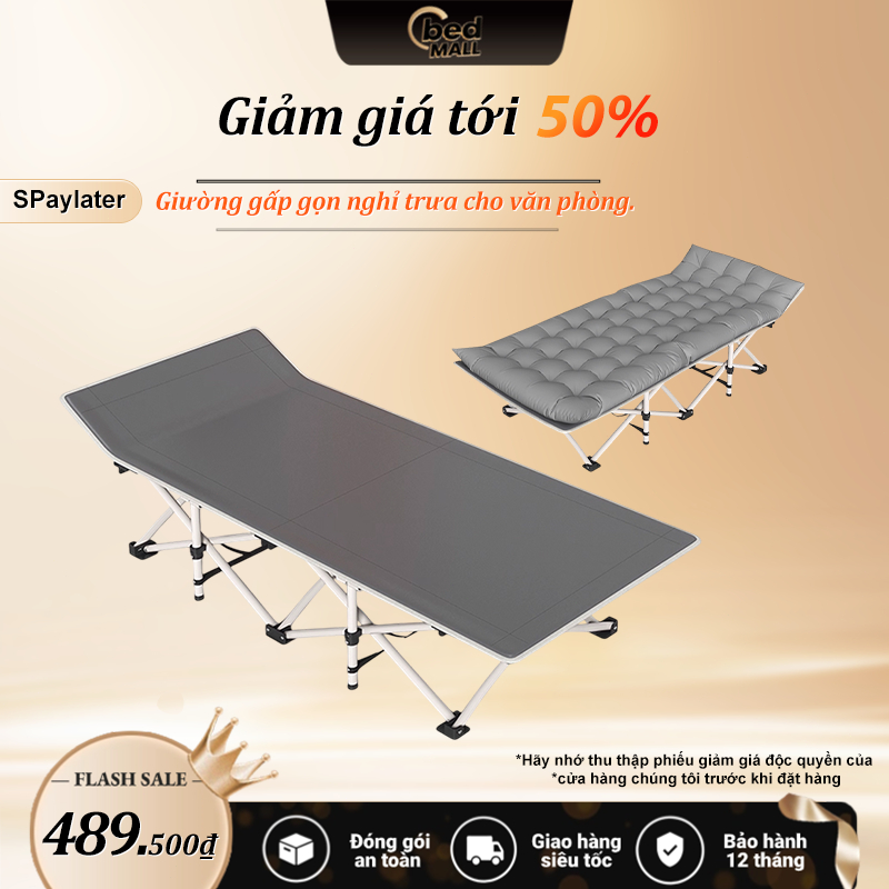 Giường gấp gọn mở nhanh chóng để ngủ trưa làm việc, ở nhà bệnh viện và ghế nằm ngoài trời