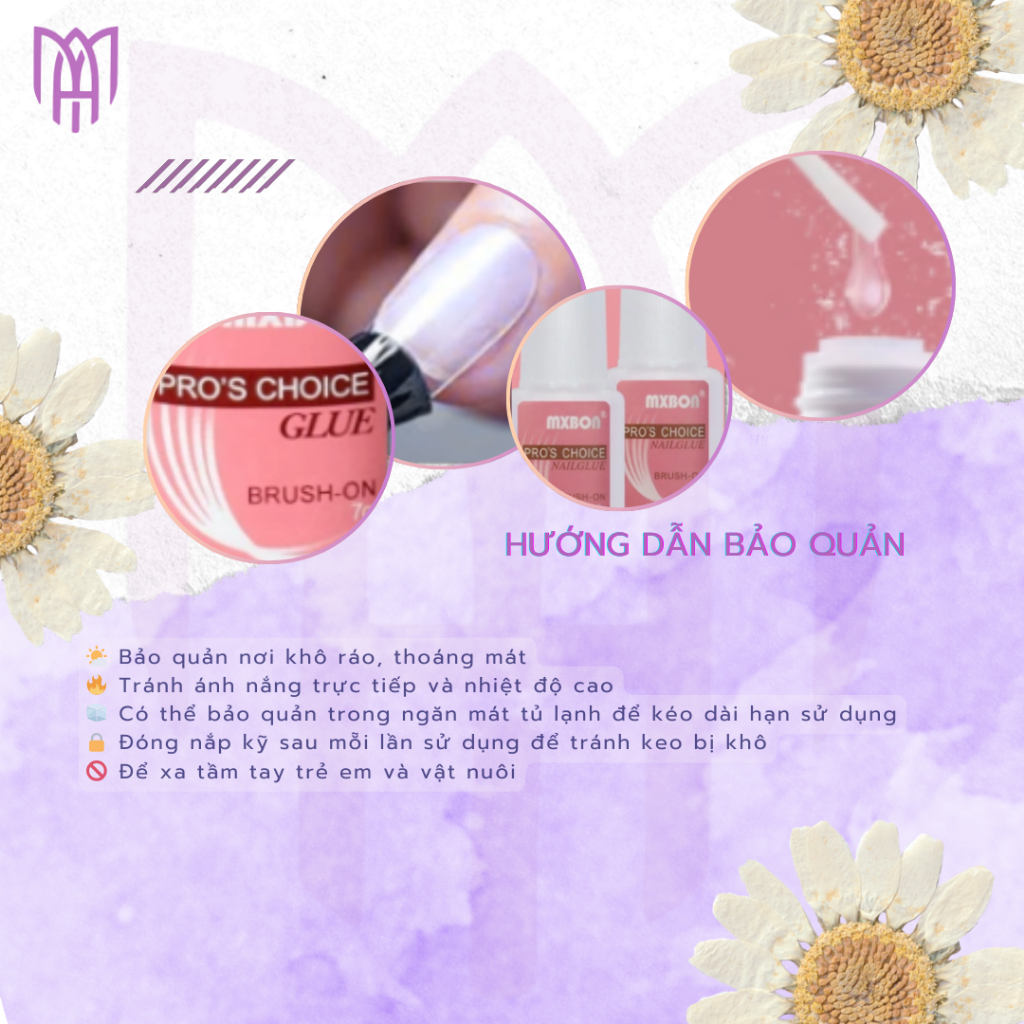 Keo MXBON Dạng Lỏng Đài Loan - Keo Dán Móng Úp, Keo Đính Đá 7g - Dính Cứng Ngắt, Bao Bền Dai