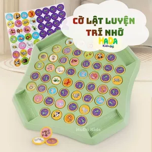 Đồ Chơi Lật Cờ Vua Xếp Hình Rèn Luyện Trí Nhớ, Tư Duy Cho Trẻ - Bộ Cờ Lật Tìm Hình Giống Nhau HaDa Kids