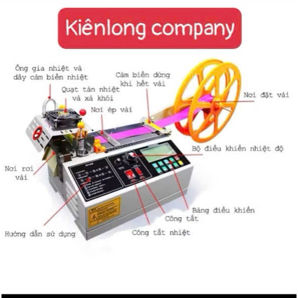 Máy Cắt Tem Nhãn Tự Động – Máy cắt dây, cắt tem, cắt băng vải bằng điện tử hồng ngoại chính xác cao màn LCD lớn
