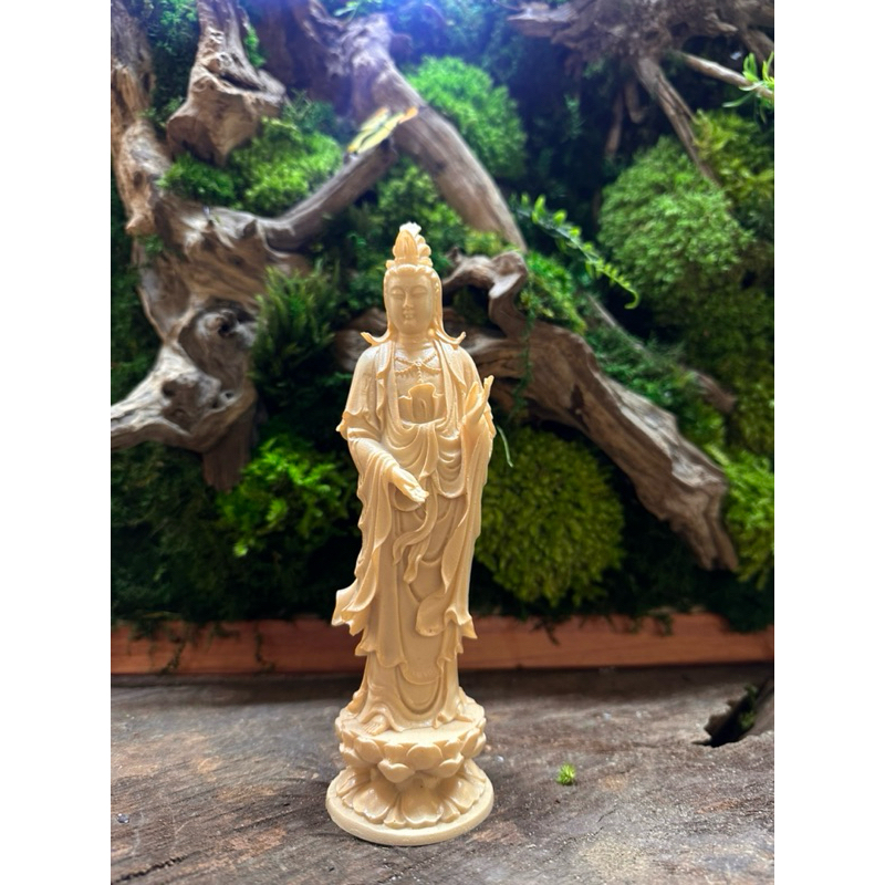 tượng Đại Thế Chí Bồ Tát cao 20cm bằng đá đúc( nhiều màu). Trang trí trên ô tô, tiểu cảnh, bonsai, ghép lũa, để bàn trà