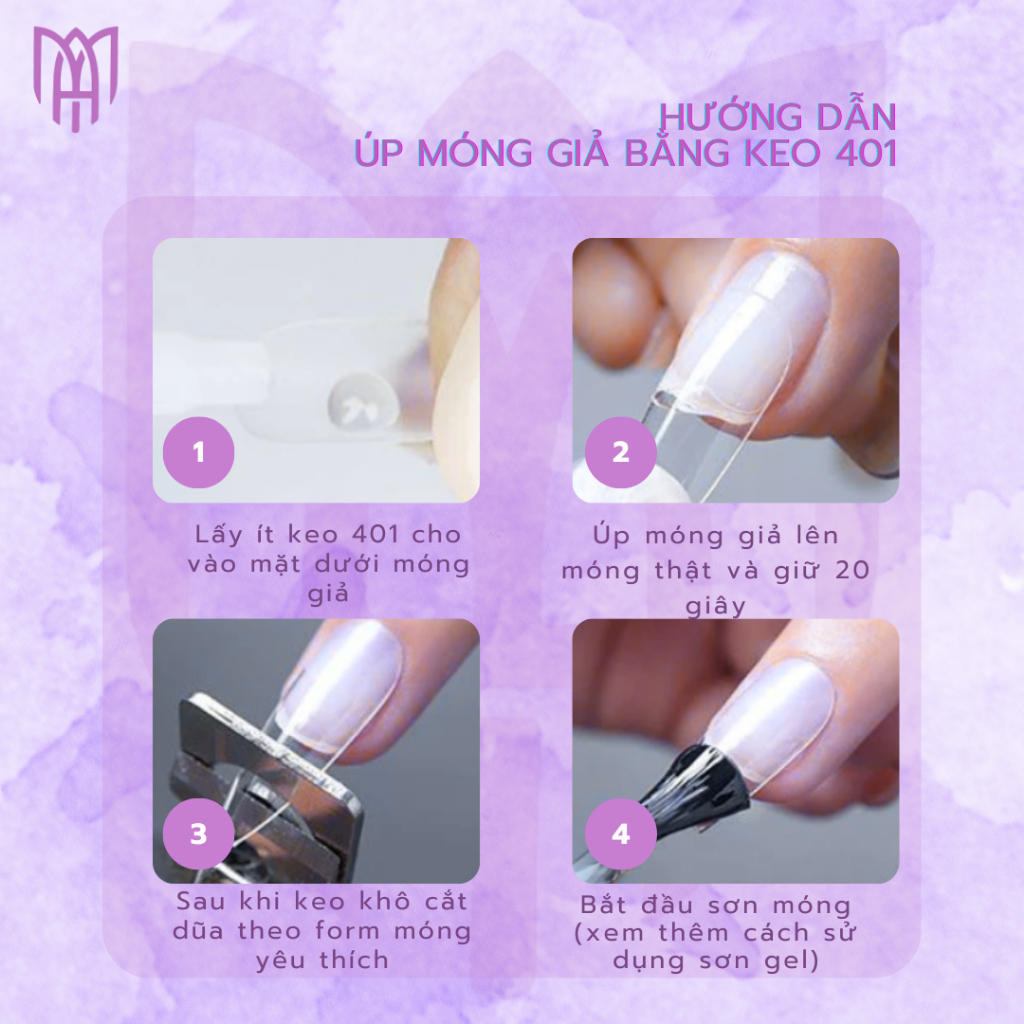Keo 401 Dạng Lỏng Hàn Quốc - Keo Dán Móng Úp, Keo Đính Đá 15g-20g - Dính Chắc, Bền - Loại A, Loại B