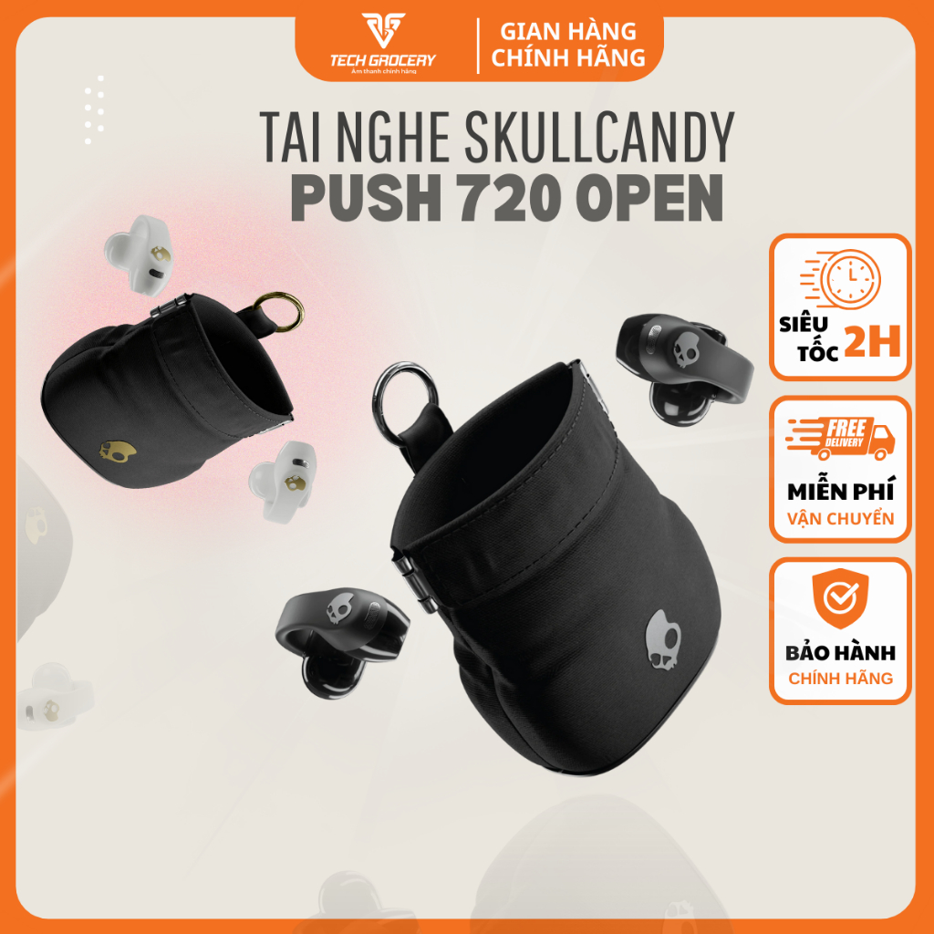 Tai nghe Bluetooth Skullcandy Push 720 Open Ear - Pin trâu chống nước IPX4 - Bảo hành chính hãng | BigBuy360 - bigbuy360.vn