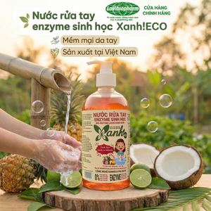 Nước Rửa Tay Enzyme Sinh Học – Dịu Nhẹ Da Tay – An Toàn Cho Cả Gia Đình – Xanh ECO – 500Ml