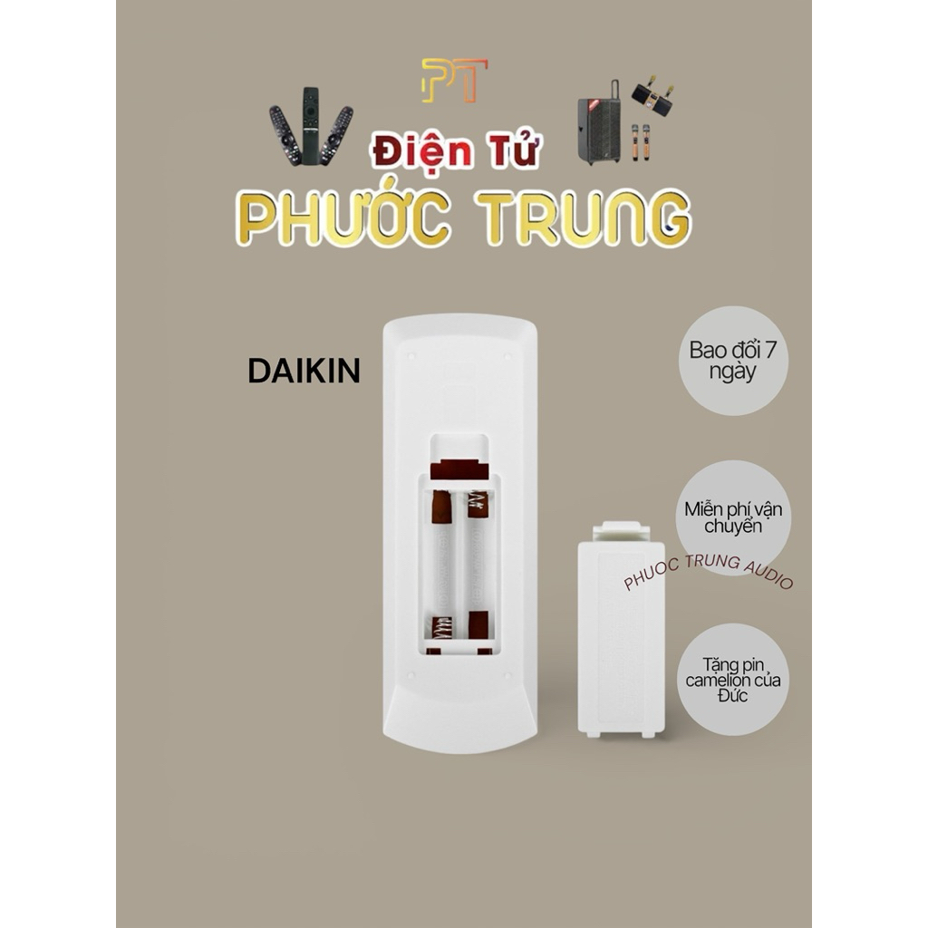 Remote Điều Khiển Máy Lạnh Máy Điều Hòa DAIKIN DÒNG FTV FTN SERIES (TẶNG PIN)