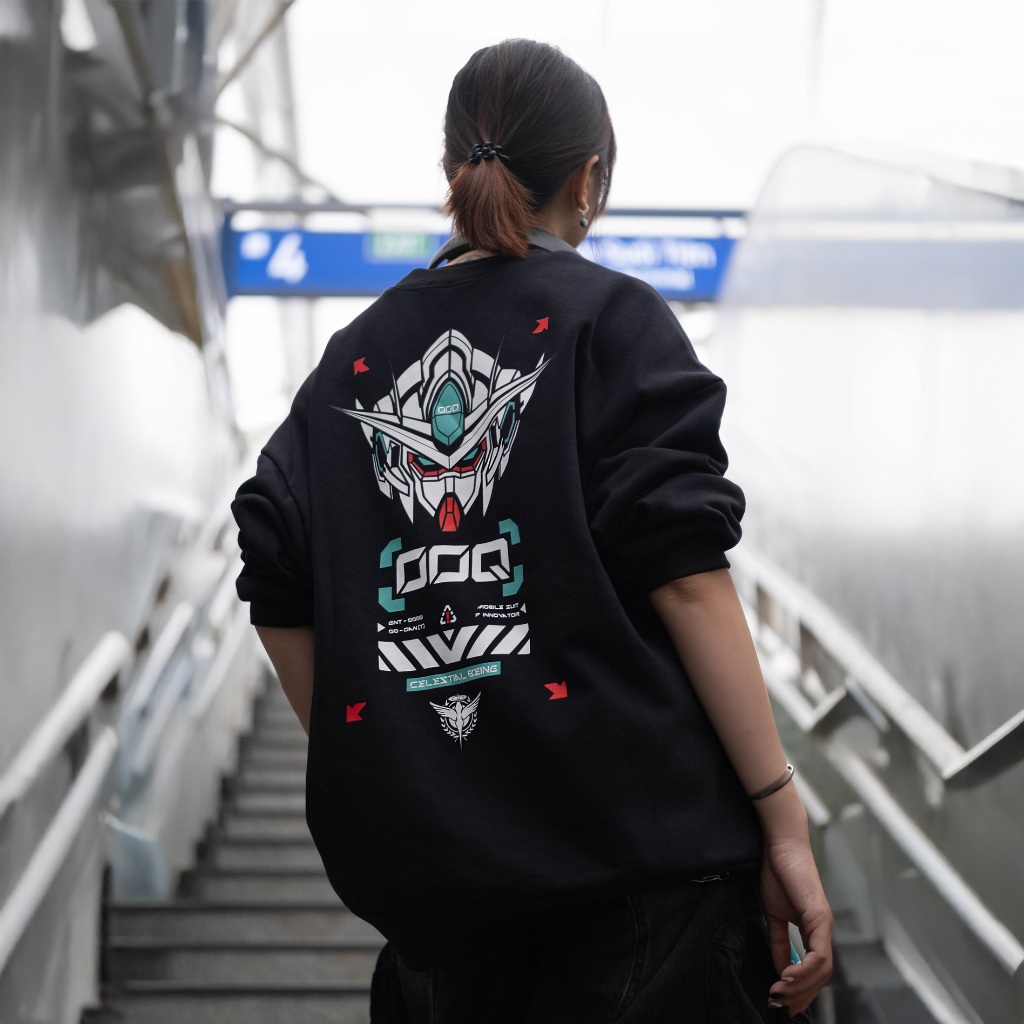 Áo Sweater Nỉ Chân Cua 00 G.U.N.D.A.M Oversized Nam Nữ