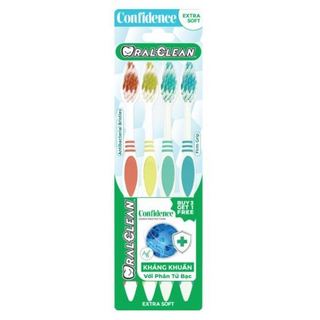 Lô 3+1 Bàn Chải Đánh Răng Oral Clean Confidence Extra Soft