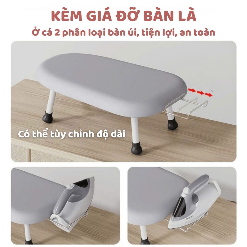 Bàn Là Quần Áo Royal Khung Nhựa PP Chắc Chắn Kèm Lớp Vải Cotton Chống Bỏng Thiết Kế Nhỏ Gọn