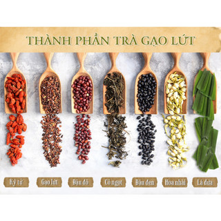 Trà Gạo Lứt 9 Vị Thảo Mộc - Tiêu Hóa Tốt, Làm Đẹp Da, Thanh Mát Cơ Thể | Đạt Tâm