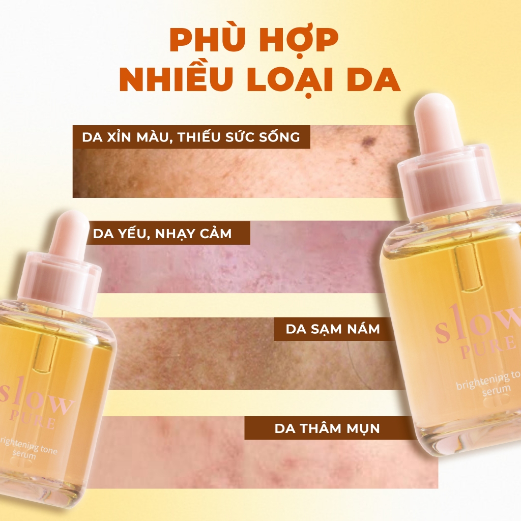 Tinh Chất Dưỡng Trắng Da Mờ Thâm Sạm Slowpure Brightening Tone Serum 50ml