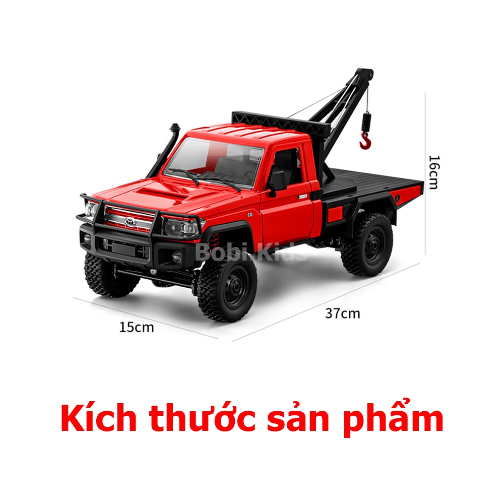 Xe ô tô bán tải cẩu kéo điều khiển từ xa MN82T Toyota Land Cruiser 1/12 RC 4WD offroad leo núi mạnh mẽ kèm pin sạc