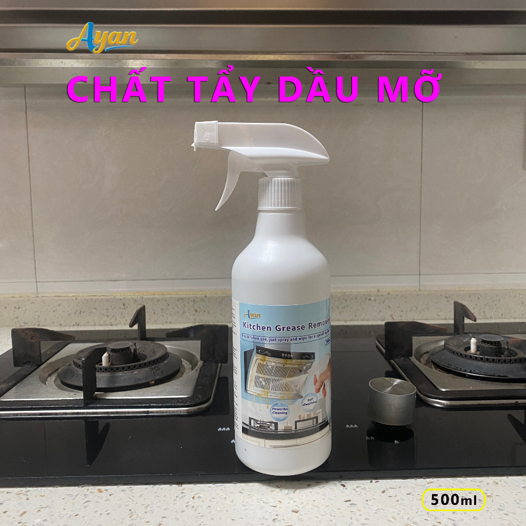Tẩy dầu mỡ nhà bếp AYAN 500ml tẩy xoong nồi hút mùi bếp gas bếp từ đáy xoong đáy chảo】