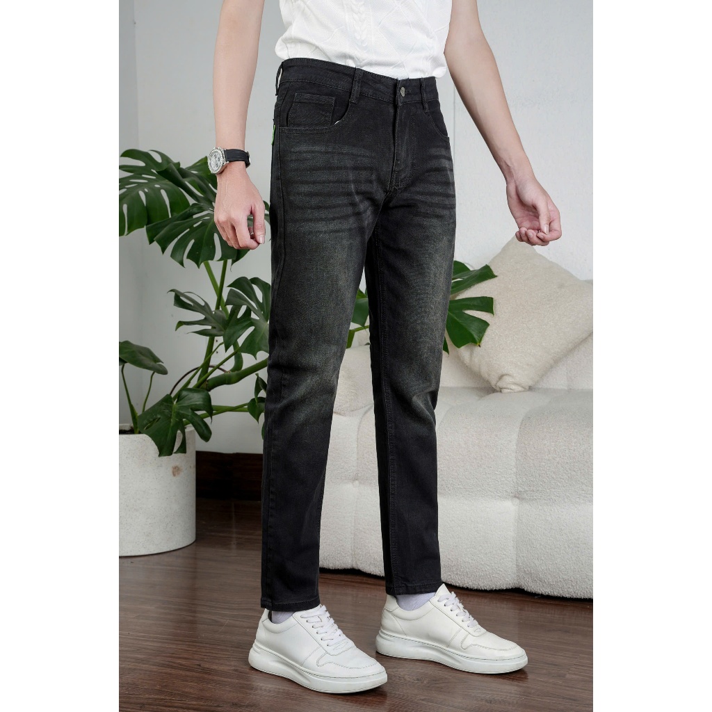 Quần Jean Nam Đen Skinny Co Giãn Form Ôm Tôn Dáng Basic Dễ Phối Đồ - TM STORE FOR MEN