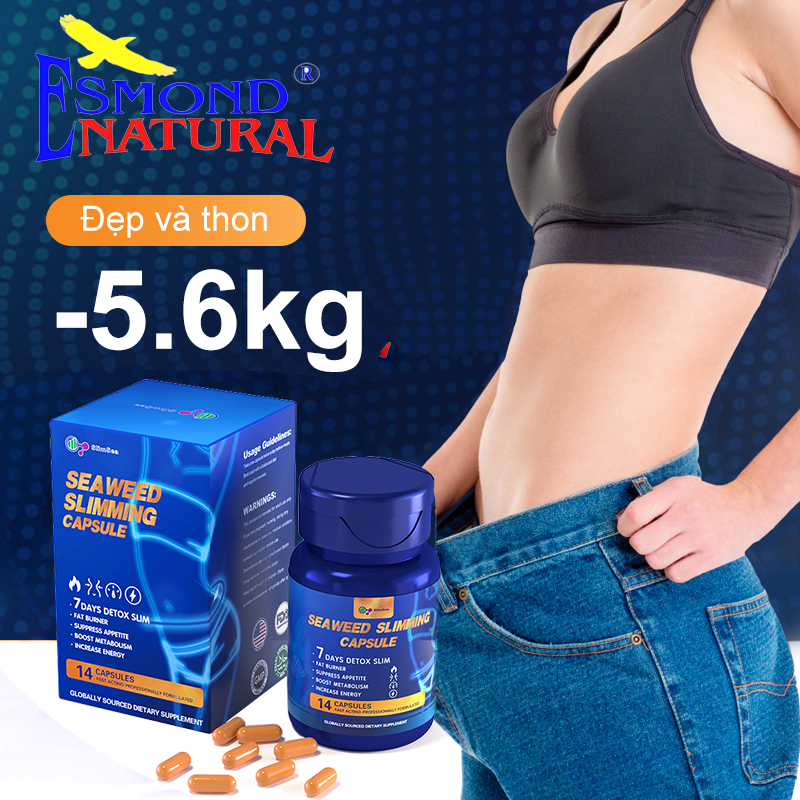 7 ngày giảm cân cấp tốc （1-16kg）giảm cân giảm mỡ bụng 1 hộp 14 viên cod