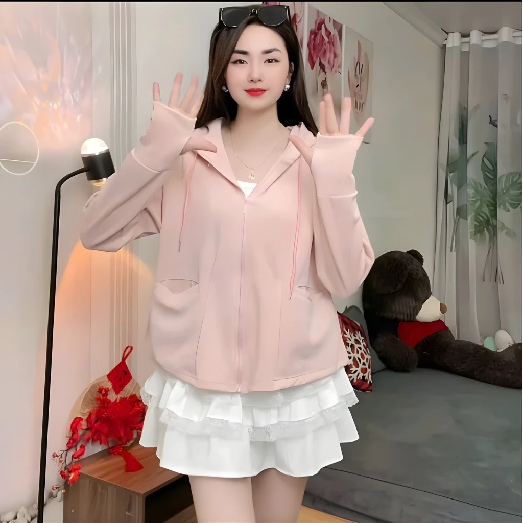 Áo Khoác Chống Nắng Umi Su Cao Cấp, Áo nữ dày dặn,(túi trong có khóa kéo) Form Dài Xoè Trẻ Trung Chố