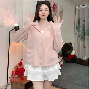 Áo Khoác Chống Nắng Umi Su Cao Cấp, Áo nữ dày dặn,(túi trong có khóa kéo) Form Dài Xoè Trẻ Trung Chống Tia UV_ ROSE GOLD