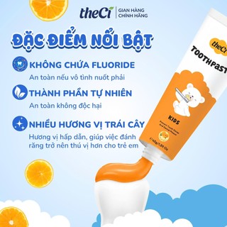 Combo 2 Kem Đánh Răng Tặng 1 - Kem Đánh Răng theCi Cho Bé Tập Đánh Răng Thành Phần Tự Nhiên Có Thể Buốt Được Không Flo