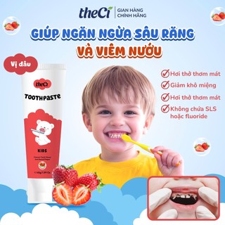 Combo 2 Kem Đánh Răng Tặng 1 - Kem Đánh Răng theCi Cho Bé Tập Đánh Răng Thành Phần Tự Nhiên Có Thể Buốt Được Không Flo