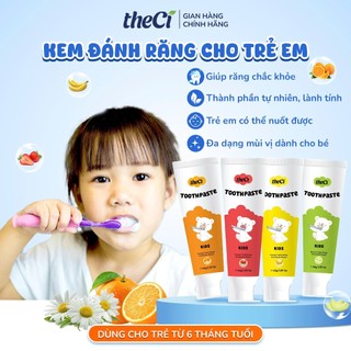 Combo 2 Kem Đánh Răng Tặng 1 - Kem Đánh Răng theCi Cho Bé Tập Đánh Răng Thành Phần Tự Nhiên Có Thể Buốt Được Không Flo