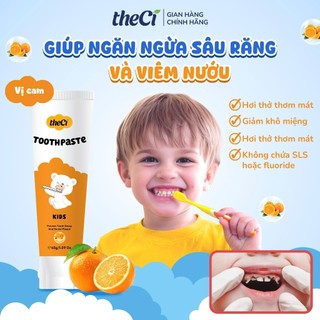 Kem Đánh Răng theCi Cho Bé Toothpaste Kids Đa Dạng Mùi Vị, Trẻ Em Nuốt Được 45g