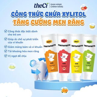 Combo 2 Kem Đánh Răng Tặng 1 - Kem Đánh Răng theCi Cho Bé Tập Đánh Răng Thành Phần Tự Nhiên Có Thể Buốt Được Không Flo