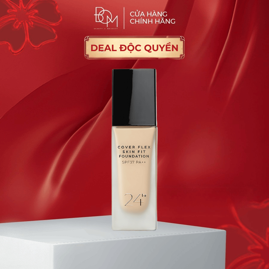 [KOL] Kem Nền Lâu Trôi Che Khuyết Điểm B.O.M Cover Flex Skin Fit Foundation 30ml