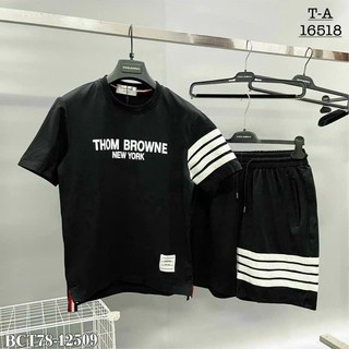 Set Quần Áo nam 💖FREESHIP💖 ĐỒ BỘ THỂ THAO mặc nhà nữ phối màu In CHỮ THOW chất vải thun lưới mè lỡ và đùi K1