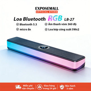 Loa Bluetooth Âm Thanh Cao Cấp RGB LB-27  Loa Máy Tính Để Bàn Âm Thanh Hay Bass Mạnh Mẽ 6 CHẾ ĐỘ ĐÈN SÁNG THEO NHẠC