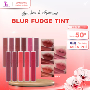 Son Kem Lì Romand Blur Fudge Tint Lên Màu Chuẩn, Mịn Môi Date 2028