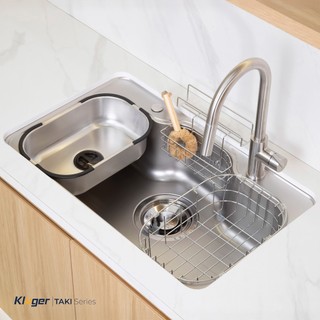 Chậu rửa bát Kluger KT8050SL Plus phong cách Nhật, bề mặt mịn Super LINEN thẩm mỹ và dễ vệ sinh hơn