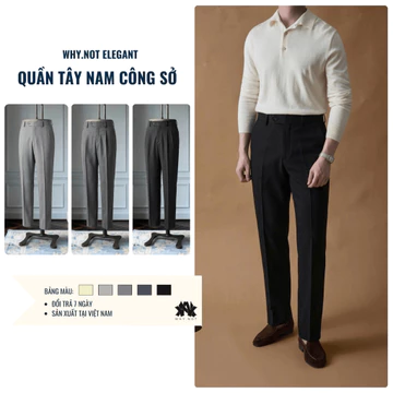 [BẢN CAO CẤP] QUẦN ÂU NAM CẠP CHUN CẠNH SƯỜN ĐEN, QUẦN TÂY NAM FORM ỐNG ĐỨNG, QUẦN ÂU CÔNG SỞ Vải Cotton Hàn Chống Nhăn