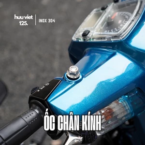 Ốc chân kính M10 Inox 304 CNC mẫu đẹp, bịt chân gương, răng 10li cho xe HONDA, YAMAHA.