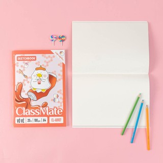 Vở Vẽ A4 Học Sinh Tô Màu Cho Bé Hình Capypara 100GSM, Sổ Vẽ Mỹ Thuật A4 Giấy Mịn Dày Chống Lem, Dễ Bám Màu