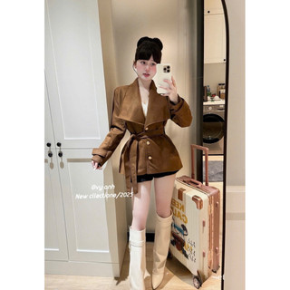Áo khoác da lộn cực xinh sang chảnh 💯💝đi CHƠI, đi LÀM ,đi du lịch sang chảnh, xinh XINH đẹp