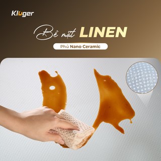 Chậu rửa bát Kluger KY8045FS phong cách Nhật, bát rác lệch, bề mặt LINEN dễ vệ sinh