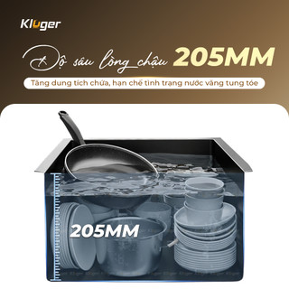 Chậu rửa bát Kluger KY7545SL Plus bề mặt Super LINEN mịn tăng tính thẩm mỹ, dễ vệ sinh