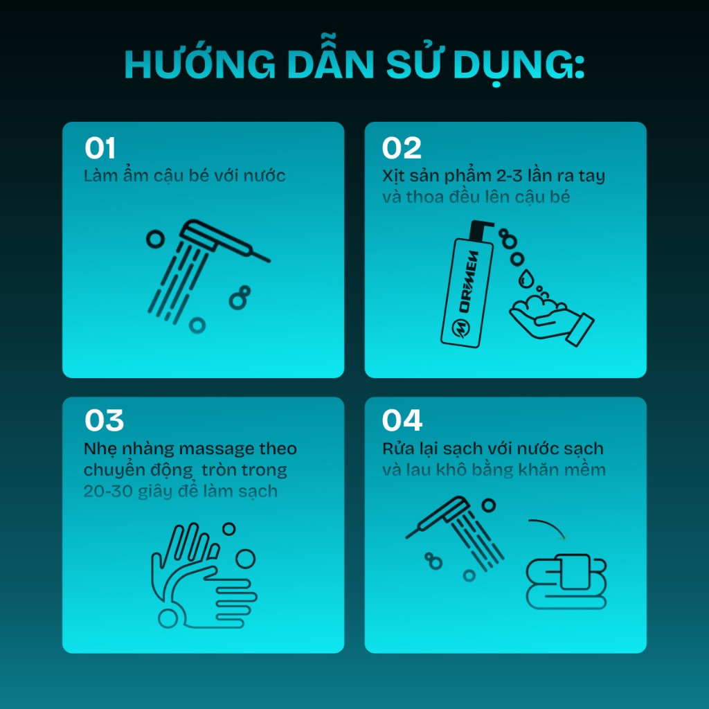 Bộ Sản Phẩm Chăm Sóc Nam Giới Orimen: 1 Bọt Vệ Sinh Nam Orimen Gentleman 120ml và 1 Sữa Tắm Gội 2 Trong 1 Orimen 220ml