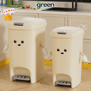 Thùng Đựng Rác Đạp Chân SMILE Có Nắp Đậy Ngăn Mùi, Thùng Rác Để Phòng Khách Nhà Bếp Sang Trọng
