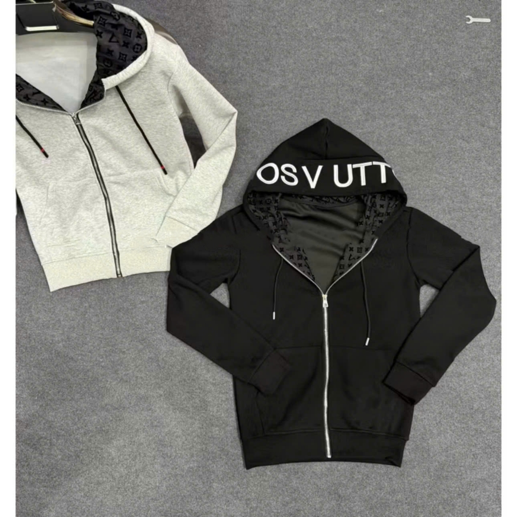 Áo Khoác Nỉ Mũ Thêu Lót Hoạ Tiết Logo Thêu Chất Vải Dày Dặn Cao Cấp 50