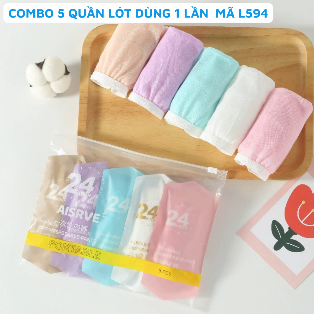 Quần Lót Nữ Cotton Kháng Khuẩn Dùng 1 lần Tiện Lợi, Quần Chip Nữ Cạp Vừa Ôm Dáng Thoải Mái ZANABRA