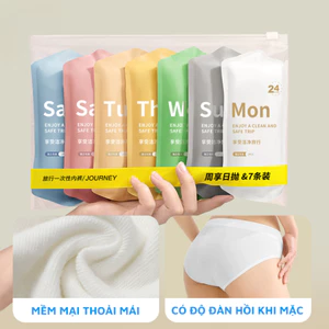 Túi 5 Quần Lót Tiện Lợi Kháng Khuẩn Dùng 1 Lần, Combo 5 Quần Chip Cotton Đóng Túi Zip Riêng ZANABRA